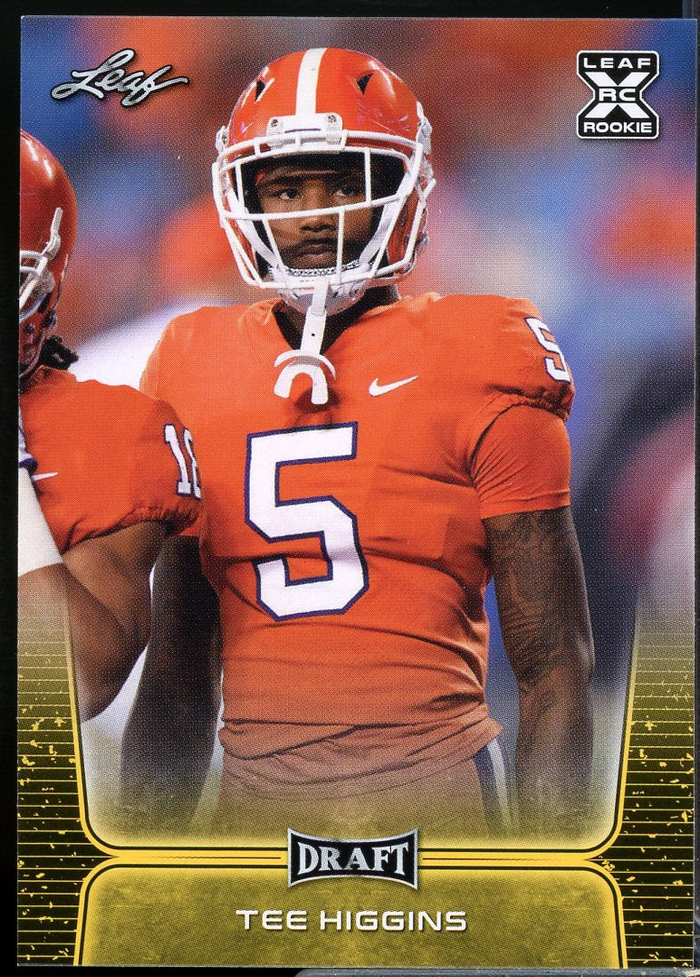 Tee Higgins Rookie Card 2020 Leaf Draft Gold #9  Image 1