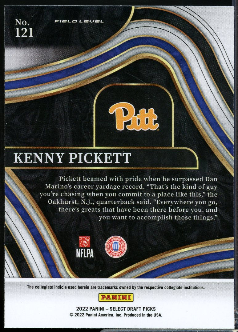 Kenny Pickett Rookie Card 2022 Select Draft Picks Blue #121  Image 2