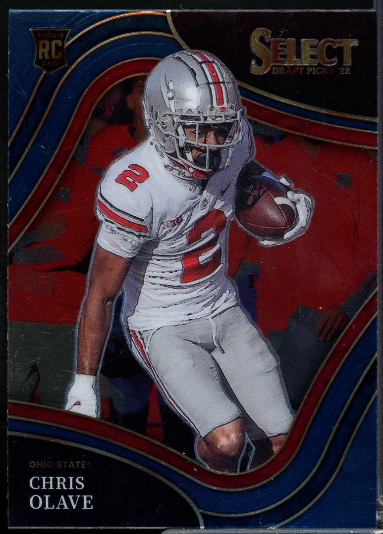 Chris Olave Rookie Card 2022 Select Draft Picks Blue #105  Image 1