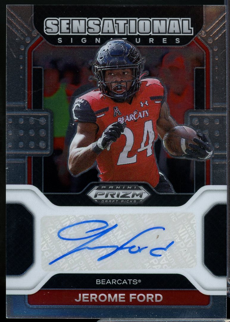 Jerome Ford Card 2022 Panini Prizm Draft Picks Sensational Signatures #65  Image 1