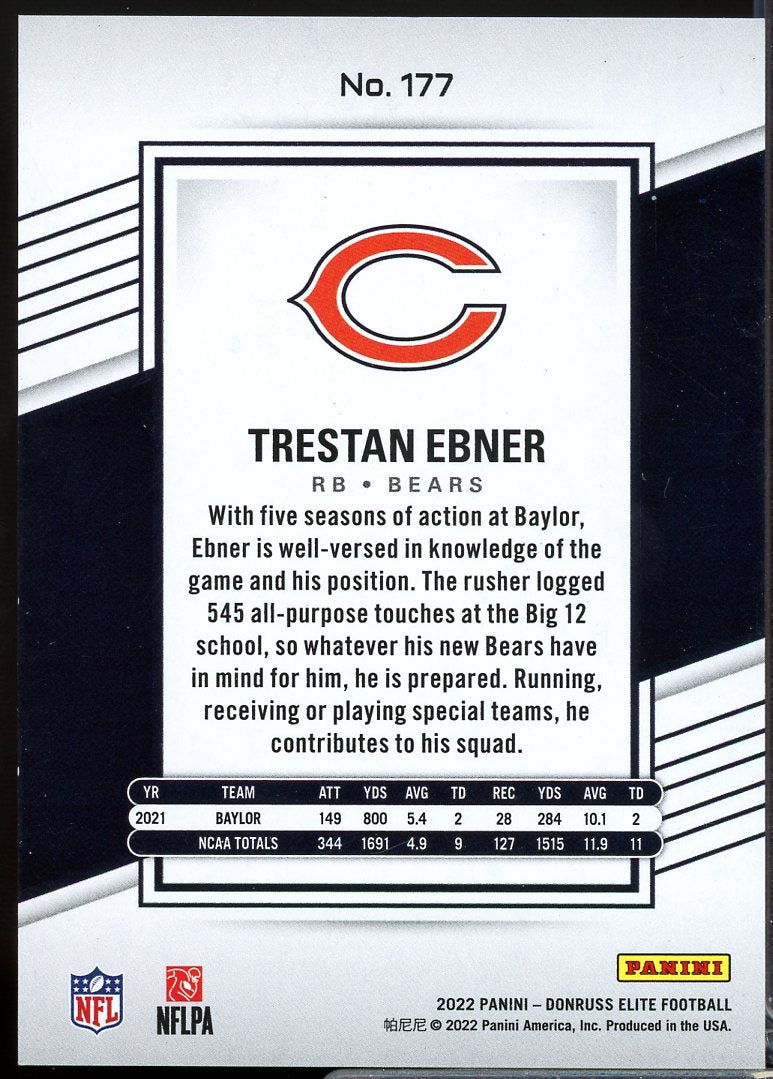 Trestan Ebner Rookie Card 2022 Elite Status Explosion #177  Image 2
