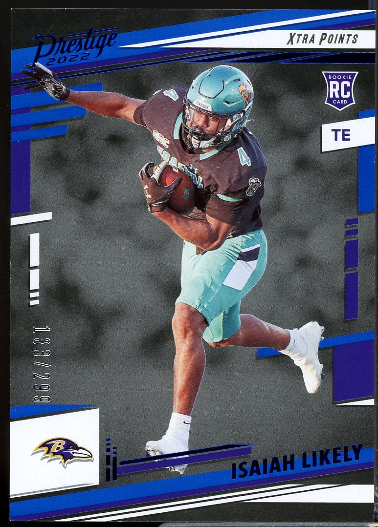 Isaiah Likely Rookie Card 2022 Prestige Xtra Points Blue #340  Image 1