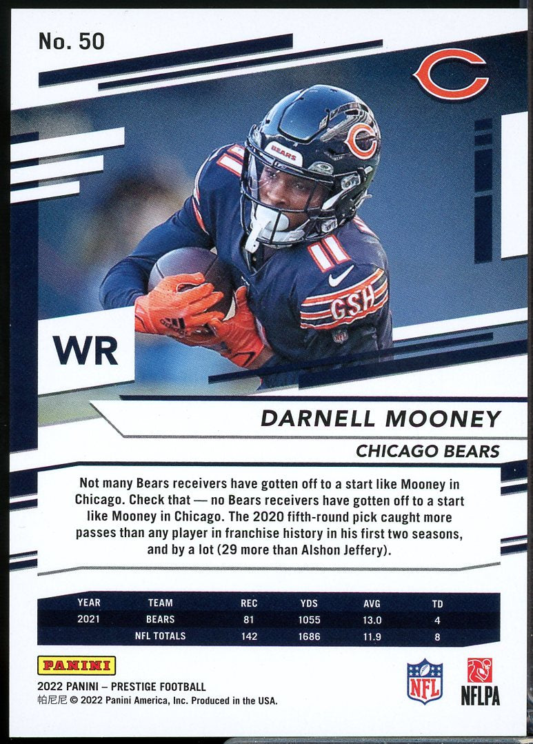 Darnell Mooney Card 2022 Prestige Xtra Points Purple #50  Image 2