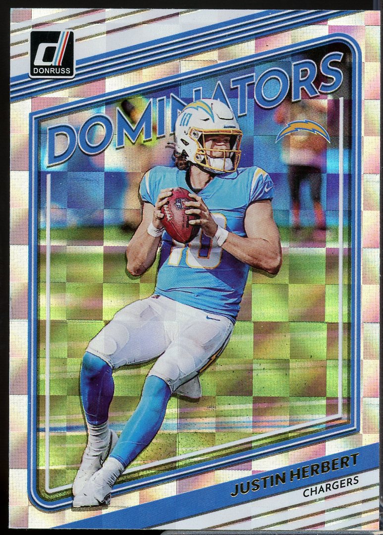 Justin Herbert Card 2022 Donruss Dominators #14  Image 1