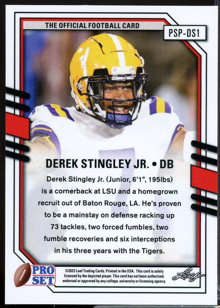 D. Stingley Jr. 2022 Pro Set Metal Draft Prospects Portraits Mojo Silver #PSPDS1  Image 2