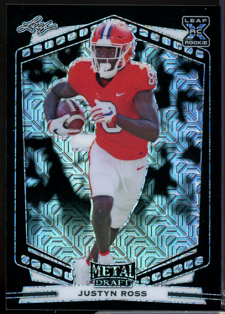 Justyn Ross Rookie Card 2022 Leaf Draft and Prospects Metal Mojo #BJR1  Image 1