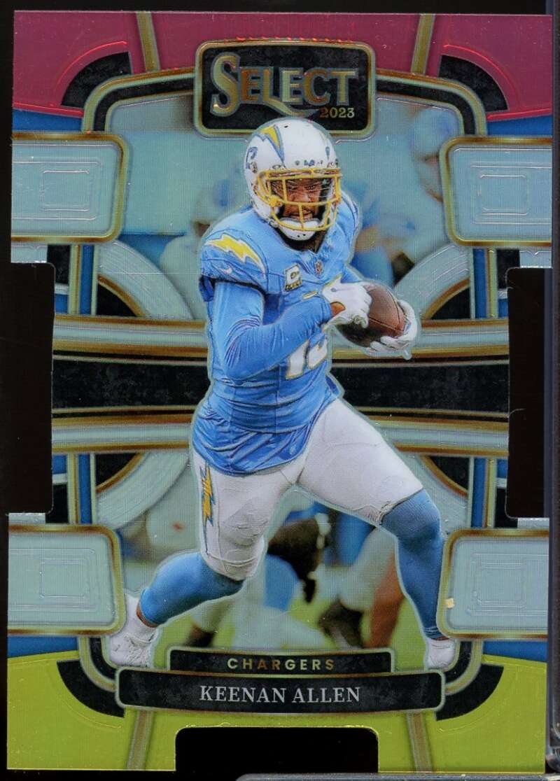 Keenan Allen Card 2023 Select Prizm Red and Yellow Die Cut #51  Image 1
