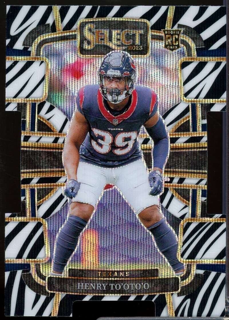 Henry To'oTo'o Card 2023 Select Prizm Zebra Die Cut #39  Image 1