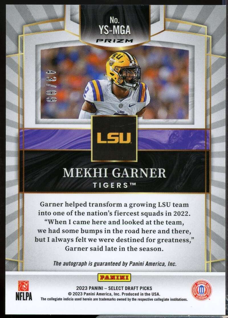 M Garner Rookie 2023 Select Draft Picks Youth Explosion AU Purple Lazer #34  Image 2