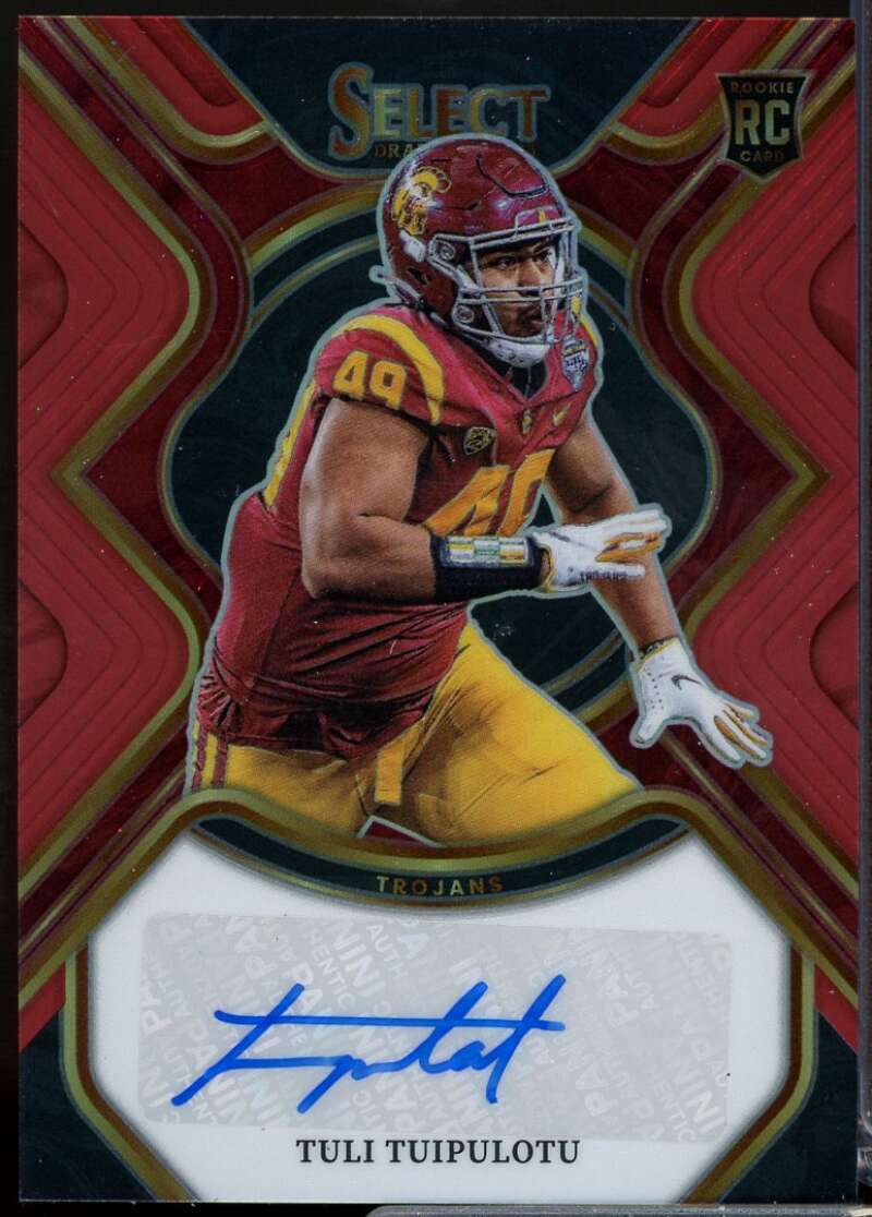 Tuli Tuipulotu Rookie Card 2023 Select Draft Picks Rookie Signatures Red #99  Image 1