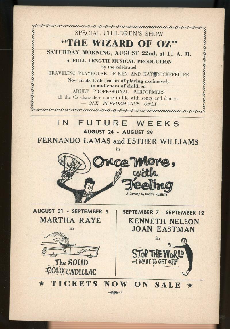 Mt. Tom Playhouse Playbill Aug, 17 Sabrina Fair Image 2