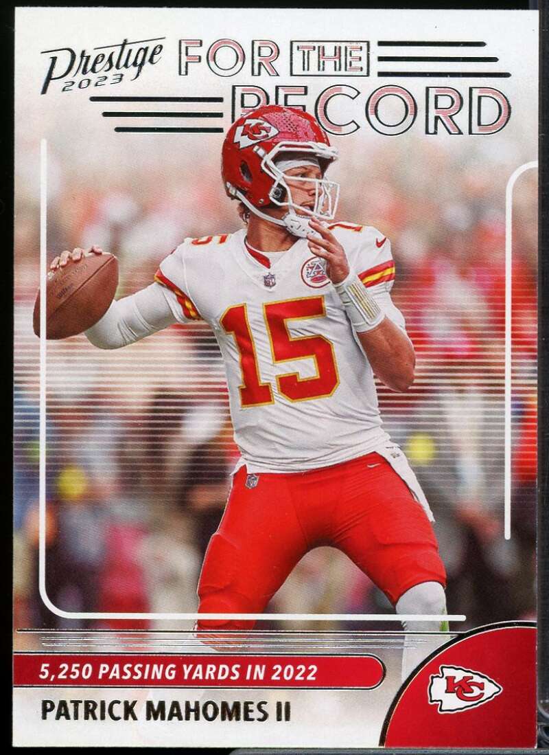 Patrick Mahomes II Card 2023 Prestige For the Record #1  Image 1