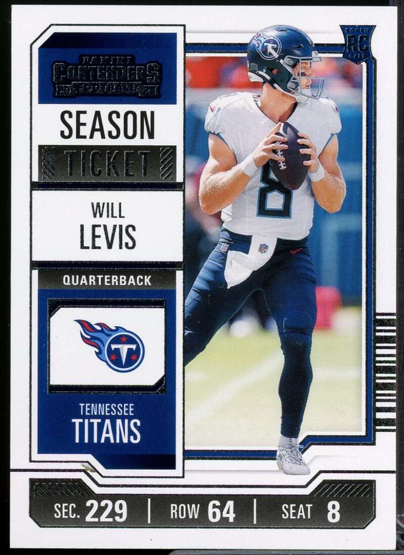 Will Levis Rookie Card 2023 Panini Contenders #97  Image 1