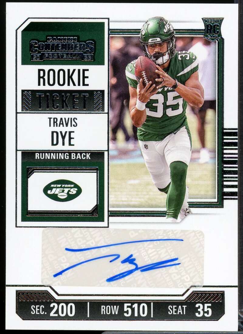 Travis Dye AU Rookie Card 2023 Panini Contenders #262  Image 1