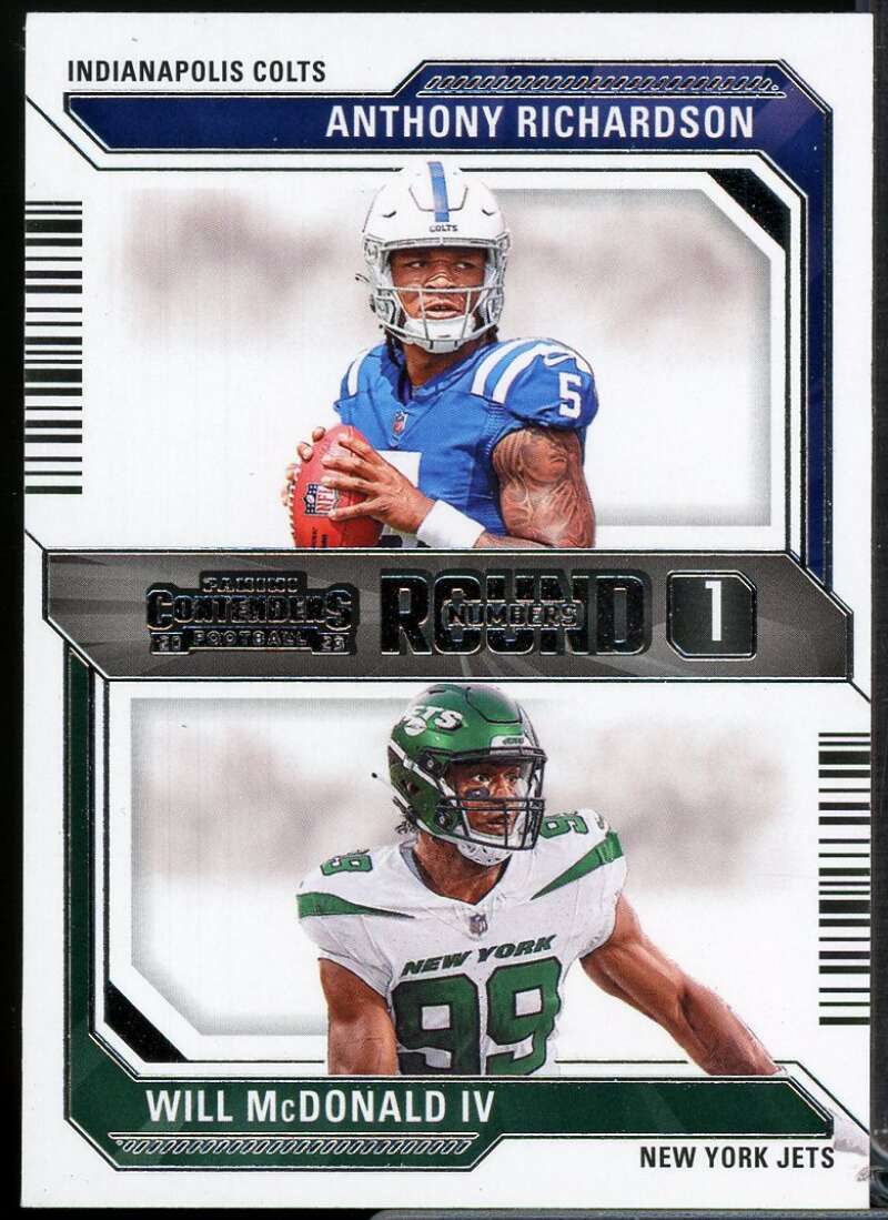 Anthony Richardson/Will McDonald IV 2023 Panini Contenders Round Numbers #1  Image 1