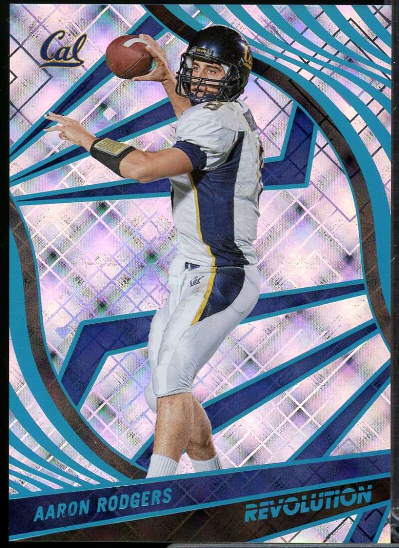Aaron Rodgers Card 2023 Panini Chronicles Draft Picks Revolution Cosmic #83  Image 1