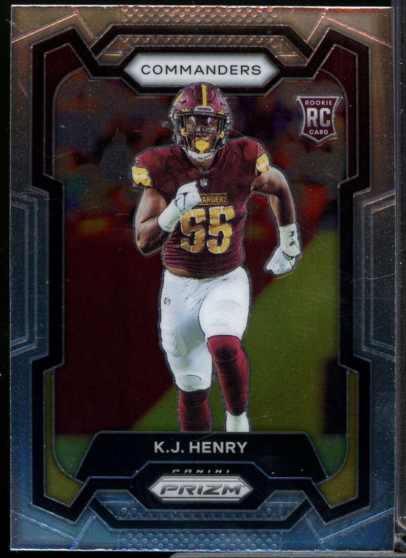 K.J. Henry Rookie Card 2023 Panini Prizm #400  Image 1
