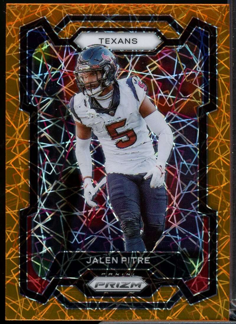 Jalen Pitre Card 2023 Panini Prizm Prizms Orange Lazer #120  Image 1