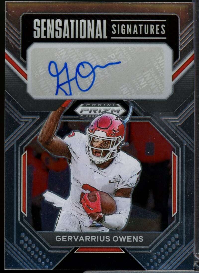 Gervarrius Owens Rookie 2023 Panini Prizm Draft Picks Sensational Signatures #62  Image 1