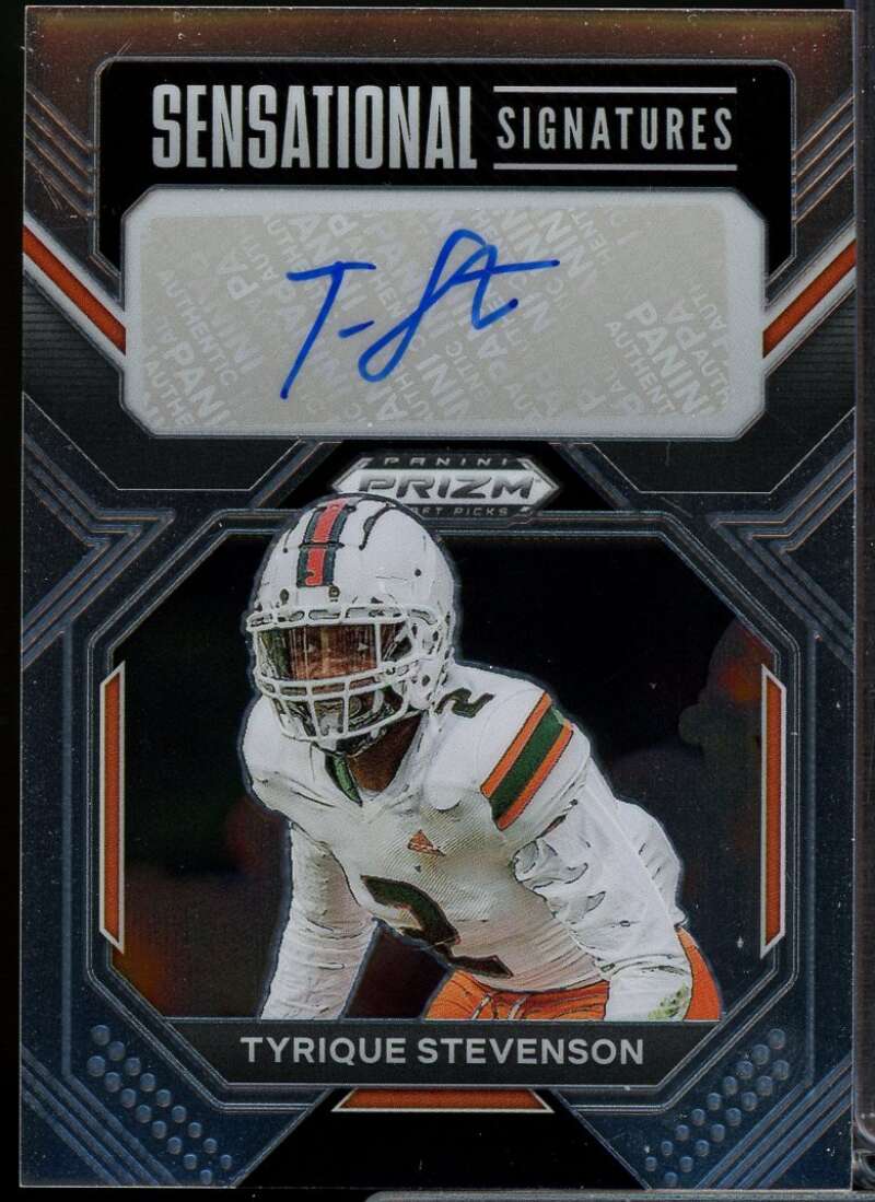 Tyrique Stevenson RC 2023 Panini Prizm Draft Picks Sensational Signatures #42  Image 1