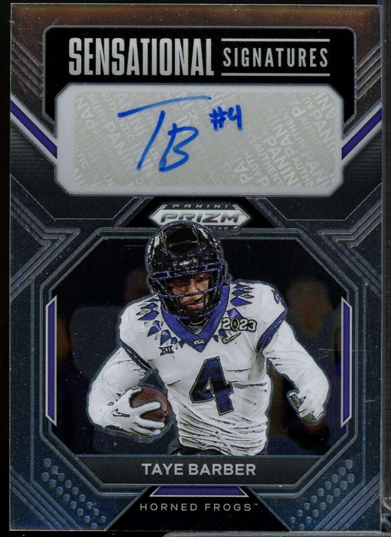Taye Barber Rookie 2023 Panini Prizm Draft Picks Sensational Signatures #64  Image 1
