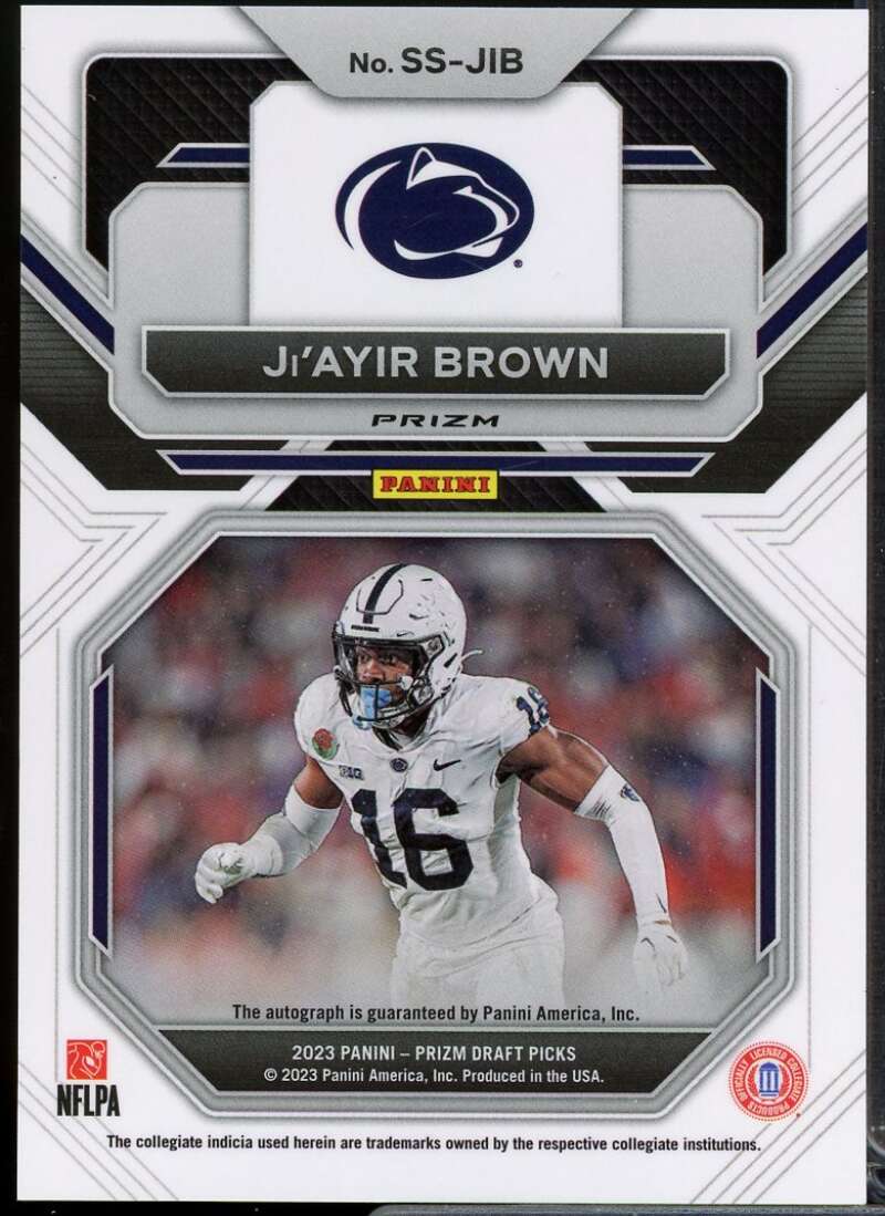Ji'Ayir Brown 2023 Panini Prizm Draft Picks Sensational Signatures Gold Ice #29  Image 2