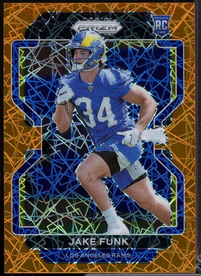 Jake Funk Rookie Card 2021 Panini Prizm Prizms Lazer #402  Image 1