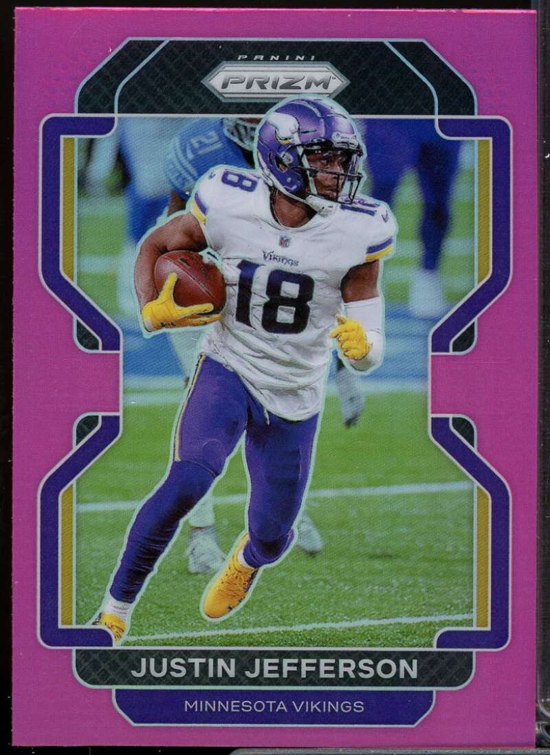 Justin Jefferson Card 2021 Panini Prizm Prizms Pink #125  Image 1