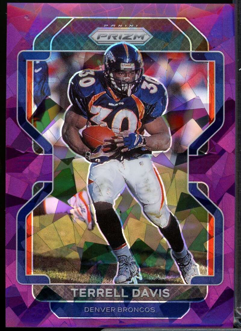 Terrell Davis Card 2021 Panini Prizm Prizms Purple Ice #206  Image 1