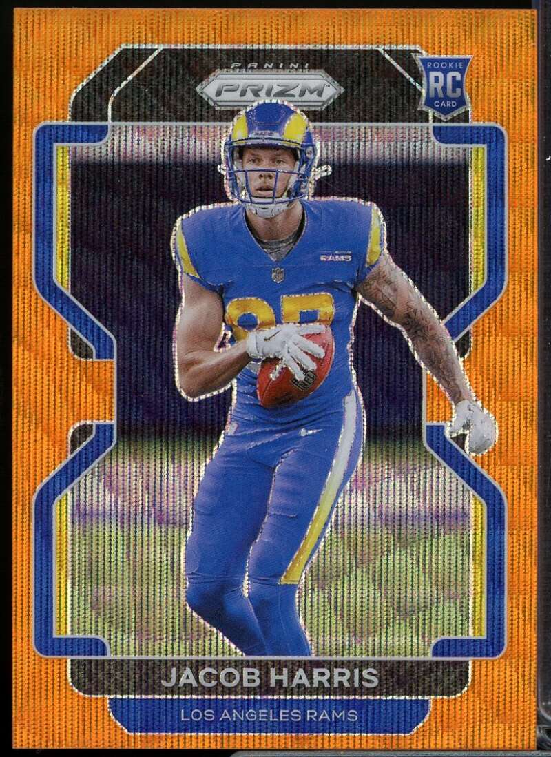 Jacob Harris Rookie Card 2021 Panini Prizm Prizms Orange Wave #368  Image 1