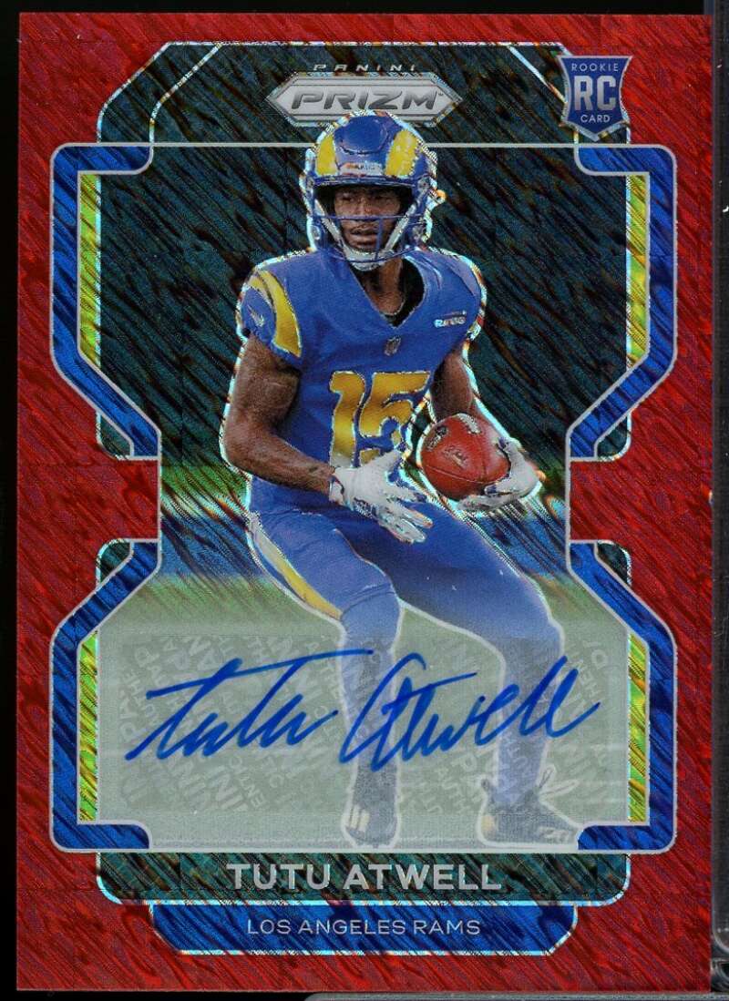 Tutu Atwell Rookie 2021 Panini Prizm Rookie Autographs Prizms Red Shimmer #350  Image 1