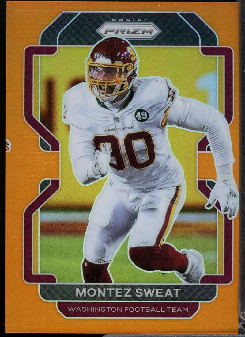 Montez Sweat Card 2021 Panini Prizm Prizms Orange #214  Image 1