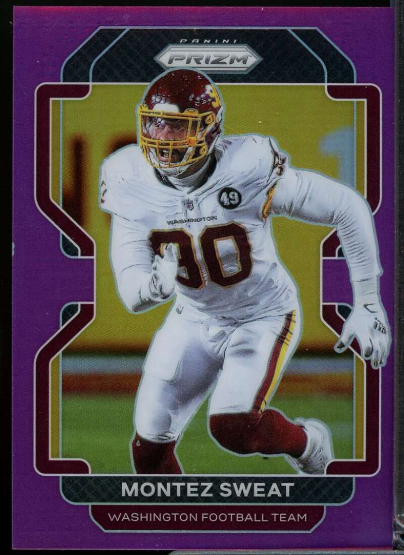 Montez Sweat Card 2021 Panini Prizm Prizms Purple #214  Image 1