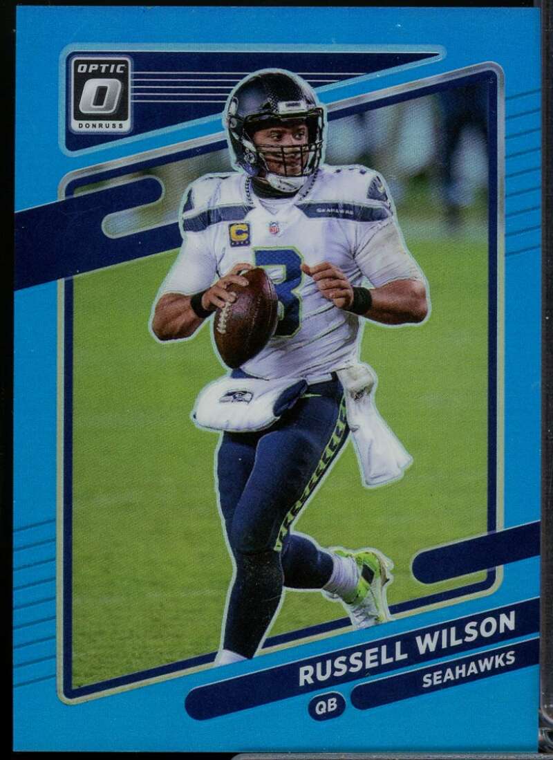 Russell Wilson Card 2021 Donruss Optic Aqua #197  Image 1