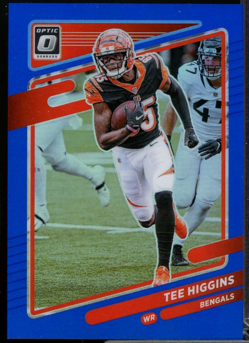 Tee Higgins Card 2021 Donruss Optic Blue #133  Image 1