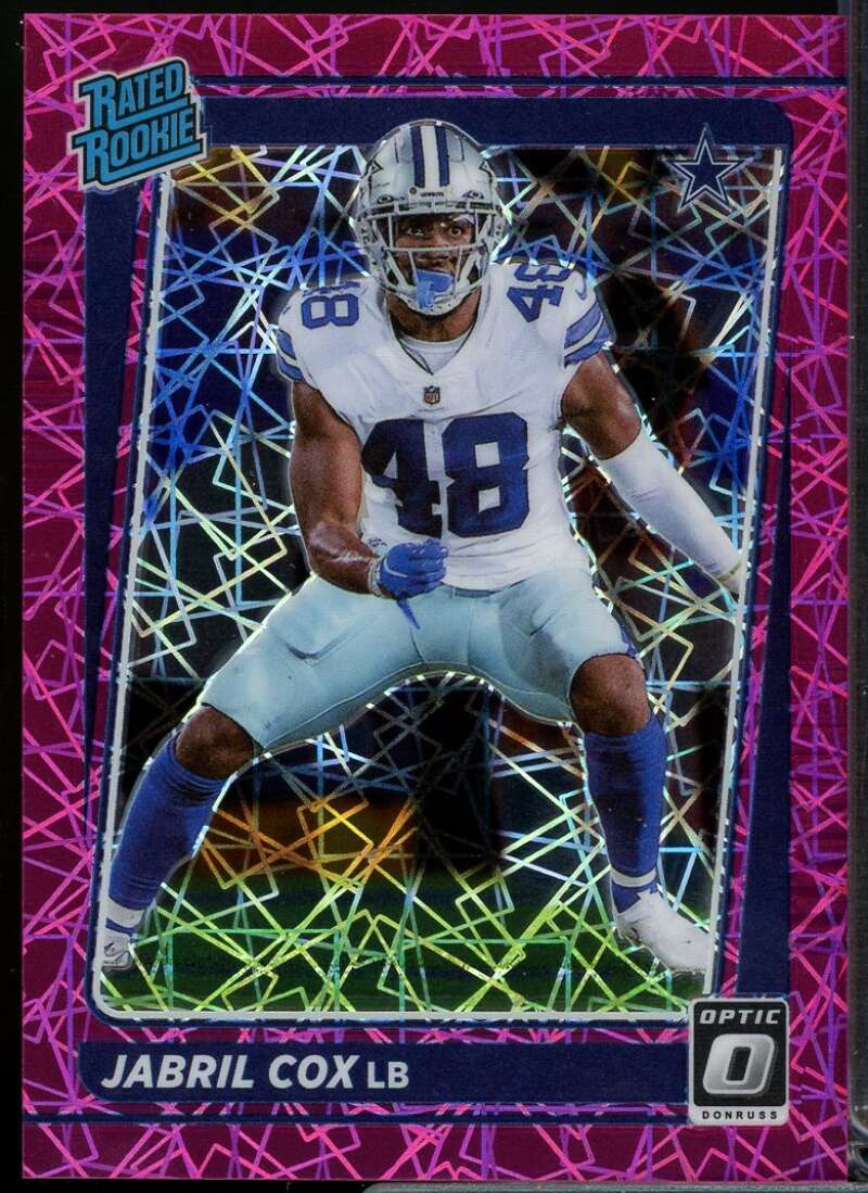 Jabril Cox Rookie Card 2021 Donruss Optic Pink Velocity #286  Image 1