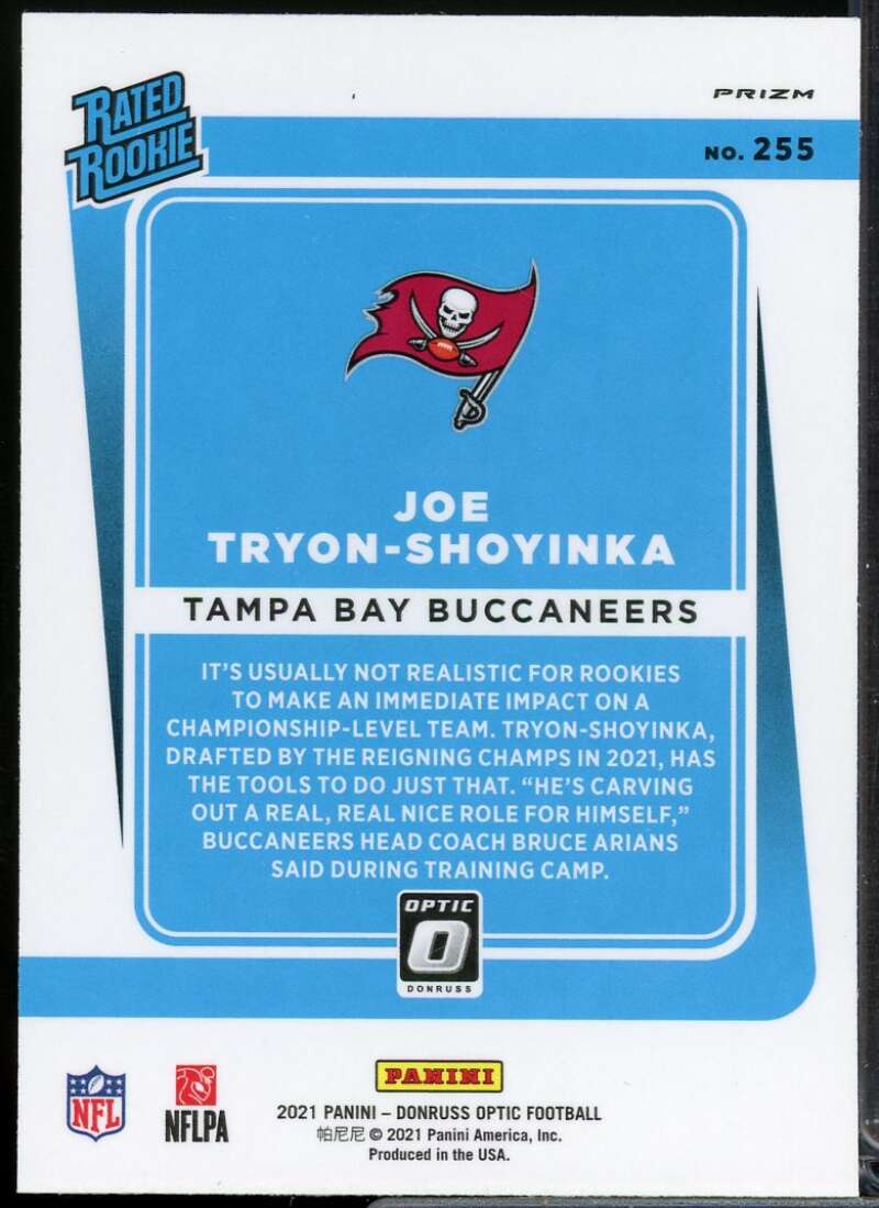 Joe Tryon-Shoyinka Rookie Card 2021 Donruss Optic Pink #255  Image 2