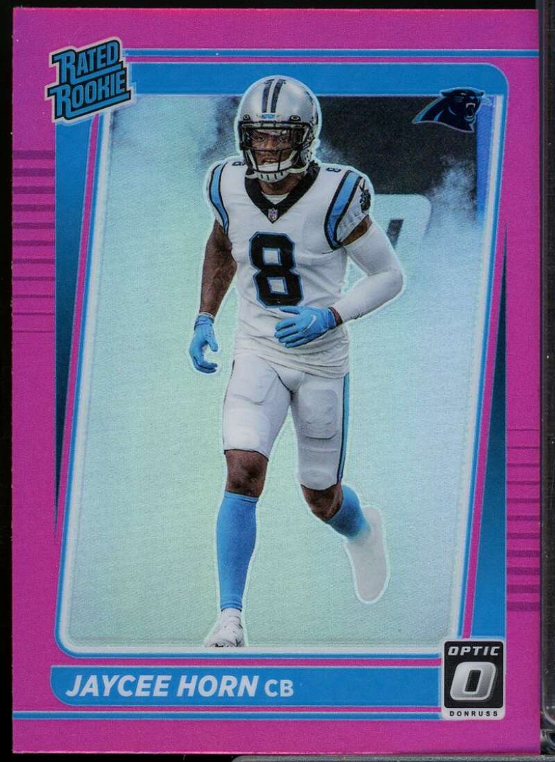 Jaycee Horn Rookie Card 2021 Donruss Optic Pink #243  Image 1