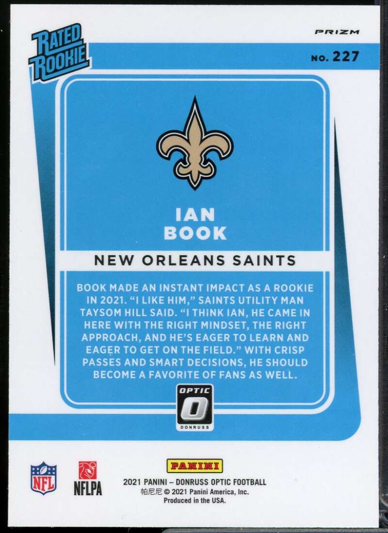 Ian Book Rookie Card 2021 Donruss Optic Pink #227  Image 2