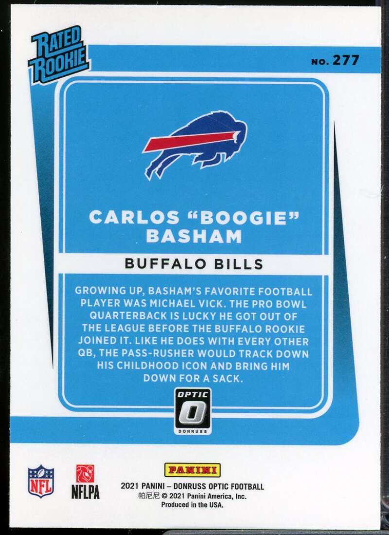 Carlos Basham Rookie Rookie Card 2021 Donruss Optic #277  Image 2