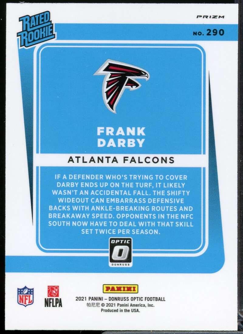 Frank Darby Rookie Card 2021 Donruss Optic Holo #290  Image 2