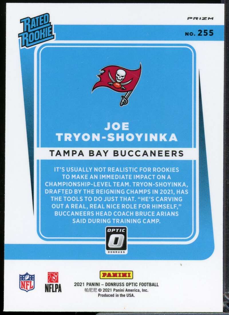 Joe Tryon-Shoyinka Rookie Card 2021 Donruss Optic Bronze #255  Image 2