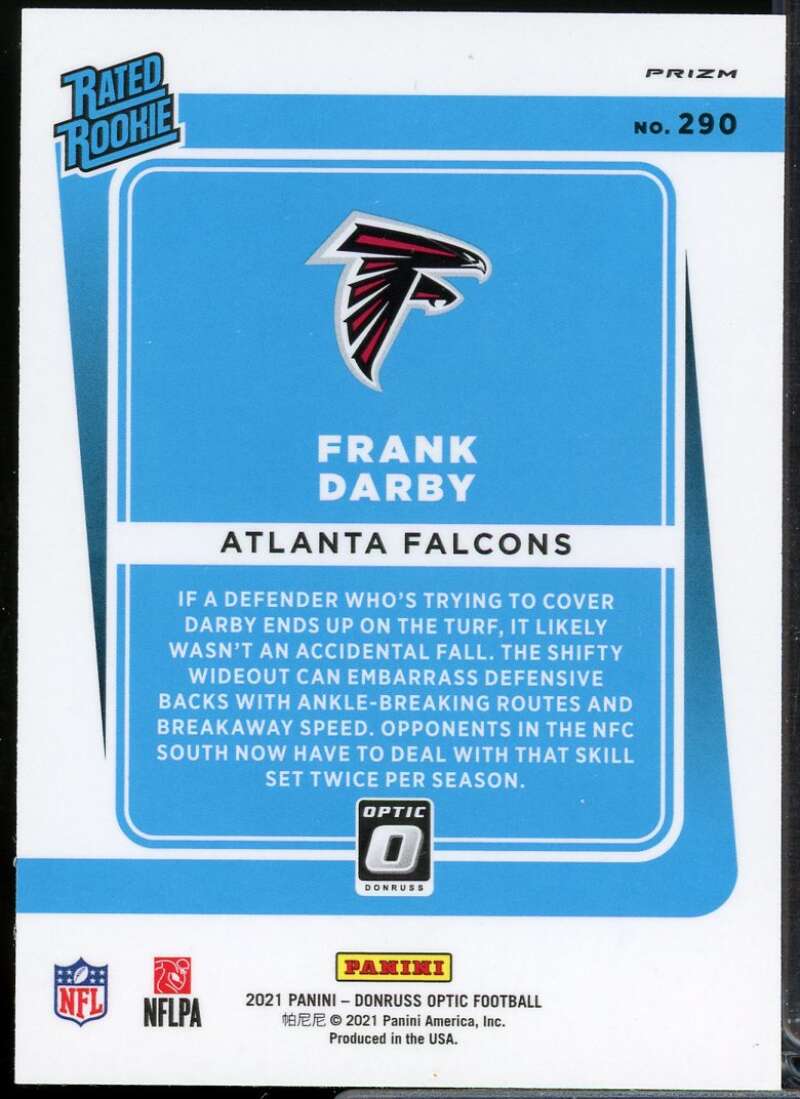 Frank Darby Rookie Card 2021 Donruss Optic Bronze #290  Image 2