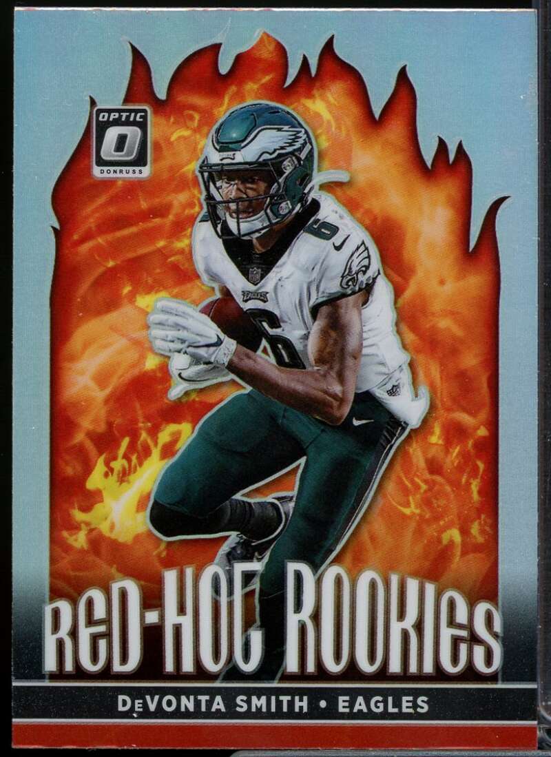 DeVonta Smith Card 2021 Donruss Optic Red Hot Rookies #3  Image 1