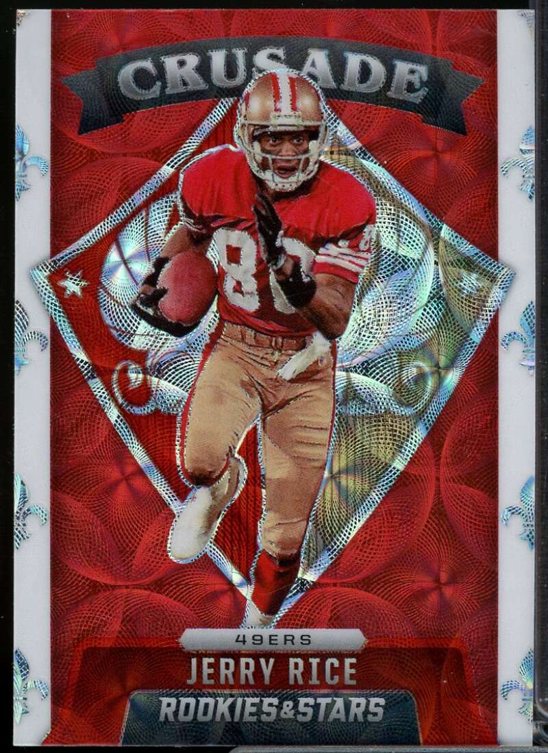 Jerry Rice Card 2021 Rookies Stars Crusade Red Scope #18  Image 1