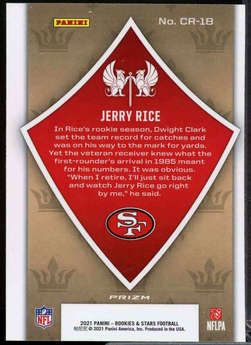 Jerry Rice Card 2021 Rookies Stars Crusade Red Scope #18  Image 2