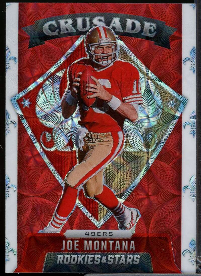 Joe Montana Card 2021 Rookies Stars Crusade Red Scope #11  Image 1
