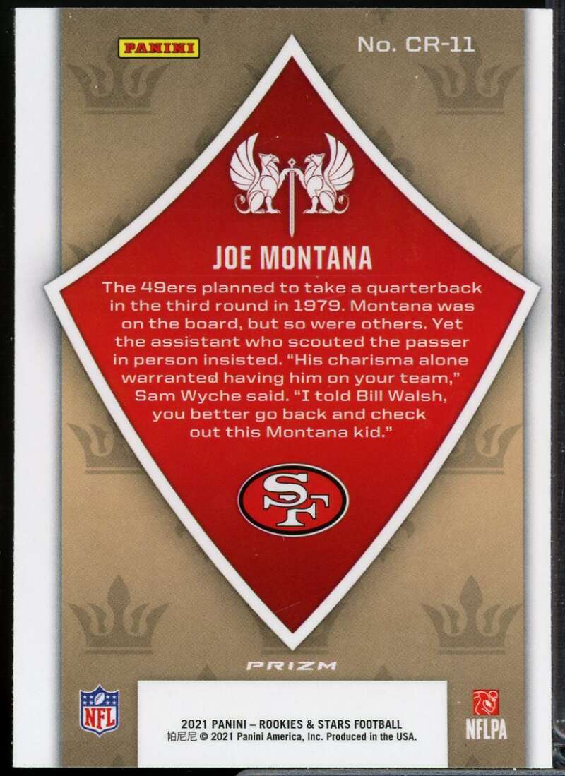 Joe Montana Card 2021 Rookies Stars Crusade Red Scope #11  Image 2