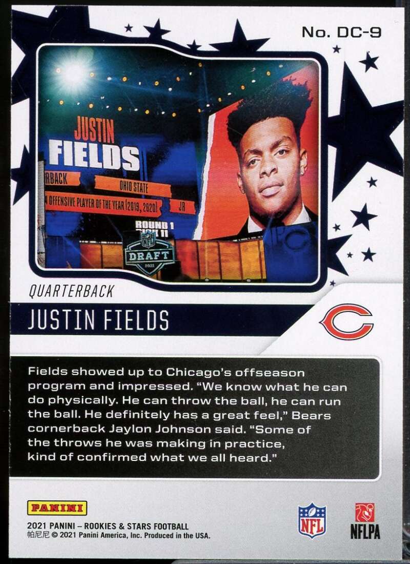 Justin Fields Rookie Card 2021 Rookies Stars Draft Class #9  Image 2