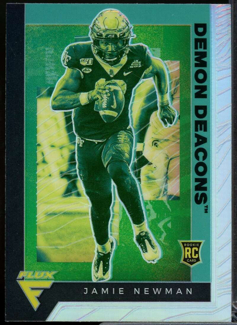 Jamie Newman Rookie Card 2021 Panini Chronicles Draft Picks Flux Green #247  Image 1